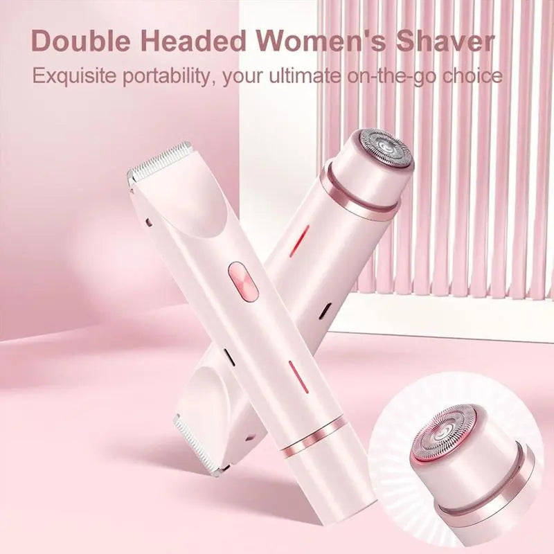 Electric Bikini Trimmer for Women, Rechargeable 2 in 1 Body & Facial Hair Removal, Waterproof Wet & Dry Use Trimmer for Women
