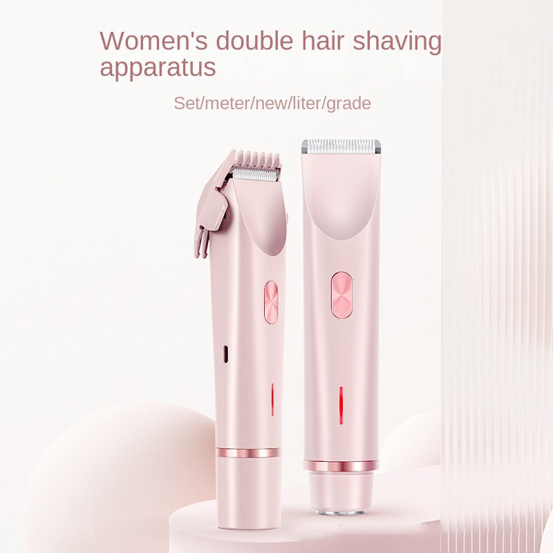 Women's Electric Hair Removal Shaver with Dual Heads