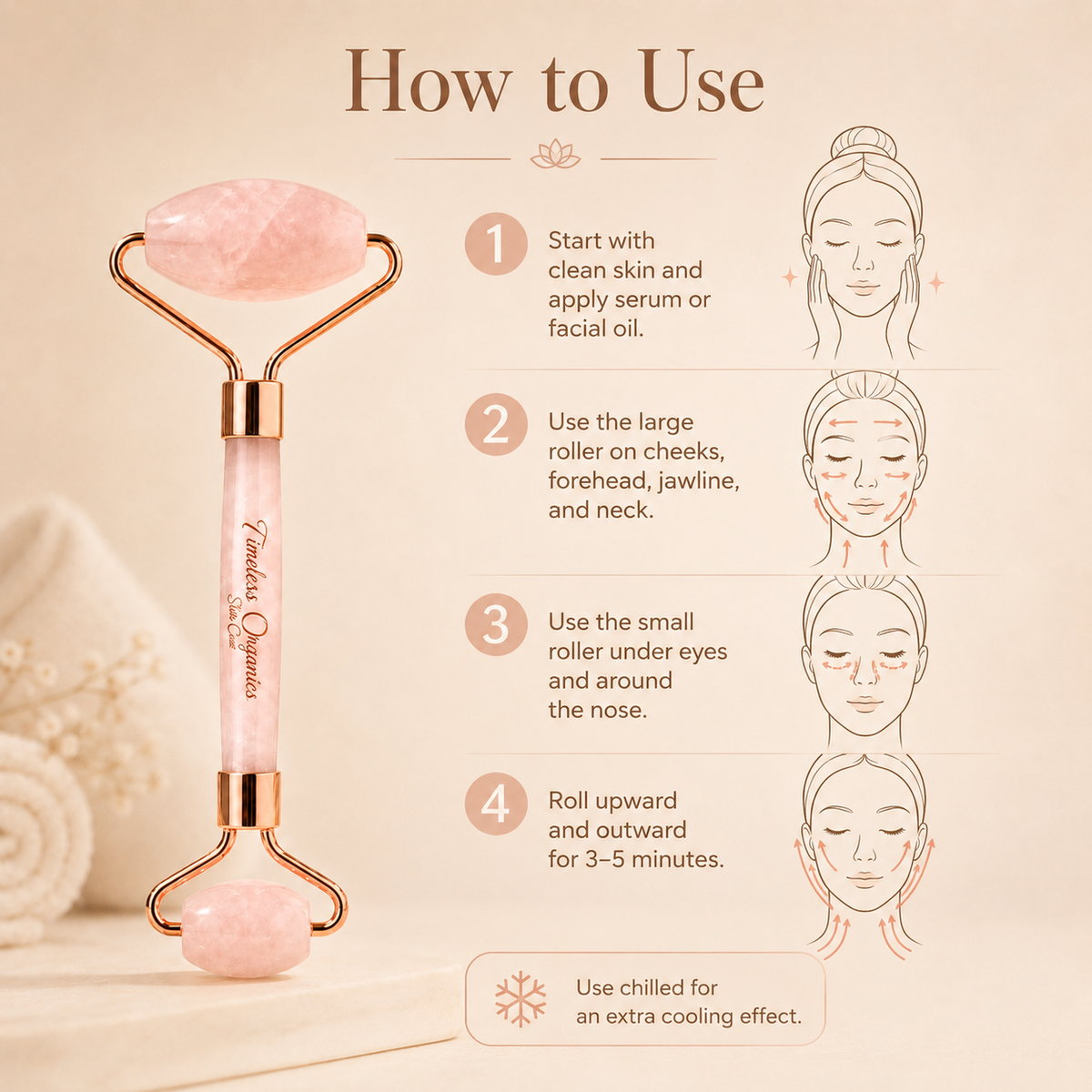 Rose Quartz Facial Roller