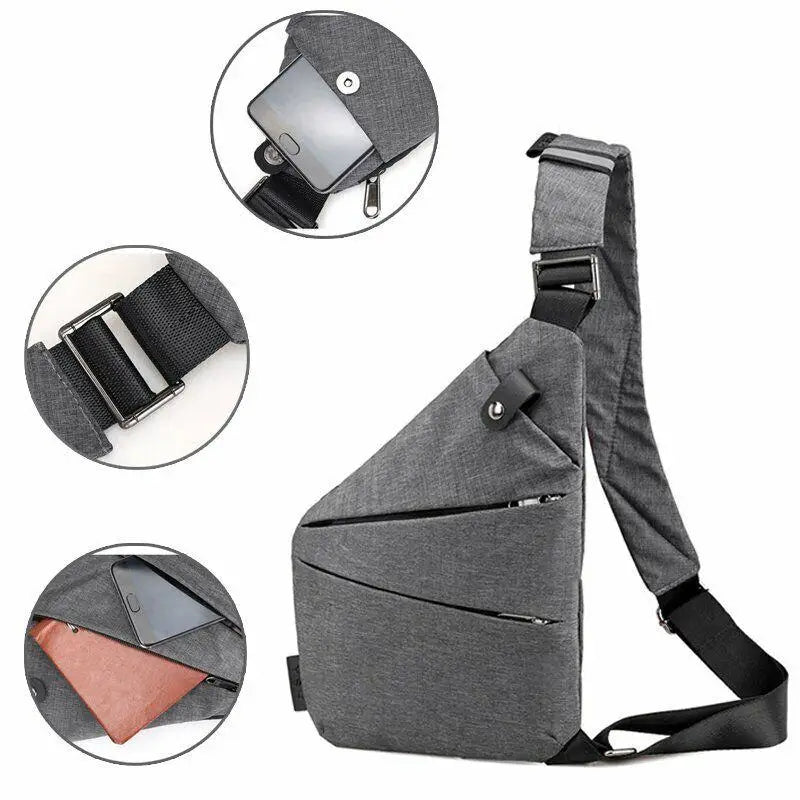 Men’s Anti-Theft Chest Bag Crossbody Messenger Pack