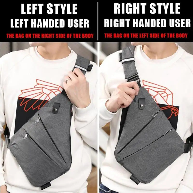 Men’s Anti-Theft Chest Bag Crossbody Messenger Pack