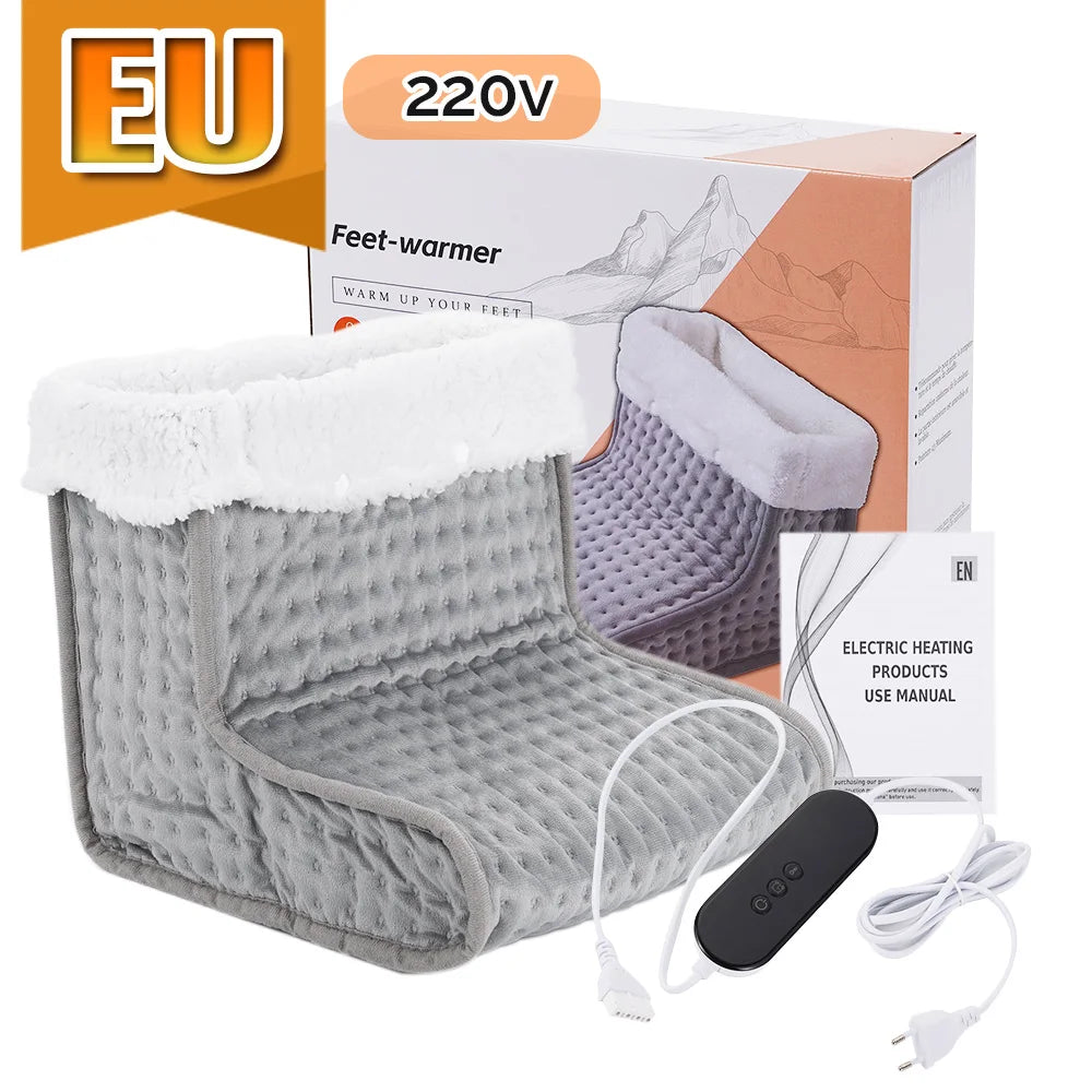 EU Color Electric Heated Foot Warmer Pad – 9-Heat Settings