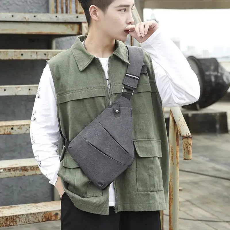 Men’s Anti-Theft Chest Bag Crossbody Messenger Pack